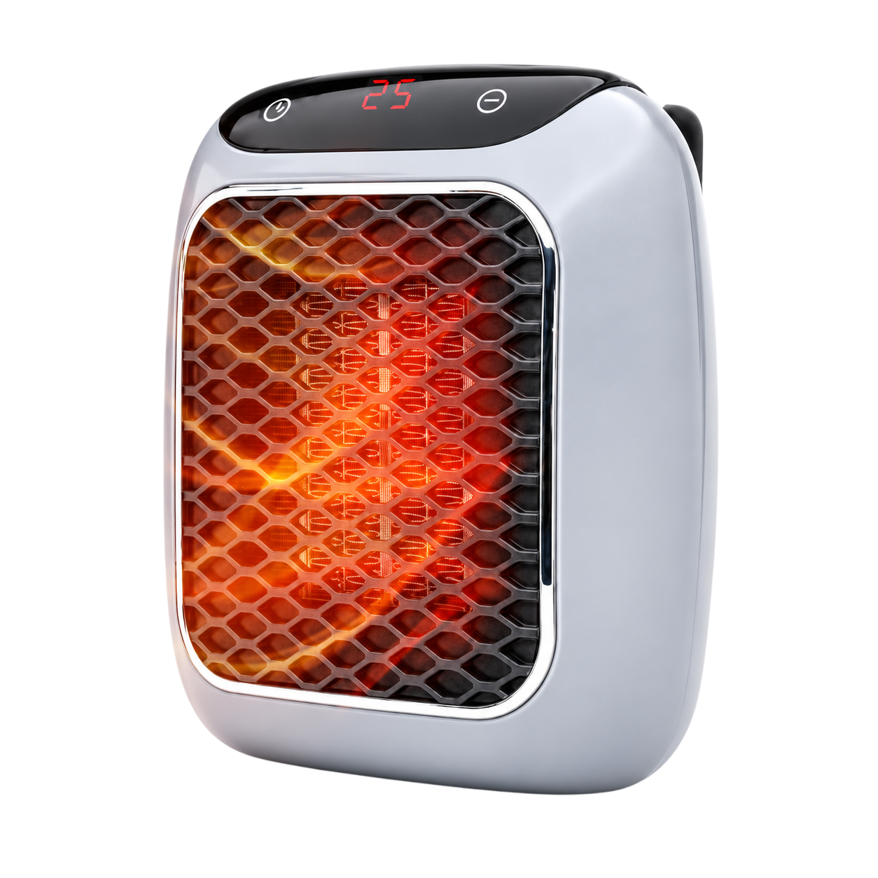 RapidHeat portable ceramic heater glowing warm in a Canadian living room